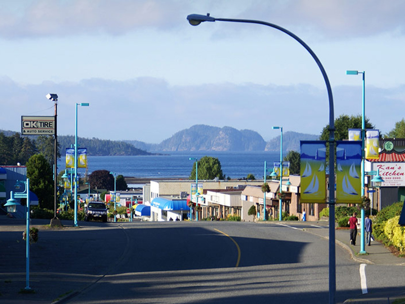 Houses and condos in downtown Port Hardy